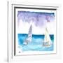 Regatta with Sailboats in Fresh Caribbean Breeze-M. Bleichner-Framed Art Print