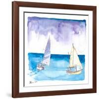 Regatta with Sailboats in Fresh Caribbean Breeze-M. Bleichner-Framed Art Print