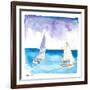 Regatta with Sailboats in Fresh Caribbean Breeze-M. Bleichner-Framed Art Print