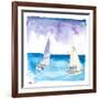 Regatta with Sailboats in Fresh Caribbean Breeze-M. Bleichner-Framed Art Print