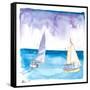 Regatta with Sailboats in Fresh Caribbean Breeze-M. Bleichner-Framed Stretched Canvas