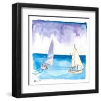 Regatta with Sailboats in Fresh Caribbean Breeze-M. Bleichner-Framed Art Print