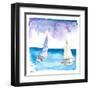 Regatta with Sailboats in Fresh Caribbean Breeze-M. Bleichner-Framed Art Print