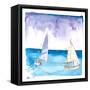 Regatta with Sailboats in Fresh Caribbean Breeze-M. Bleichner-Framed Stretched Canvas