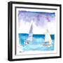 Regatta with Sailboats in Fresh Caribbean Breeze-M. Bleichner-Framed Art Print