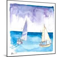 Regatta with Sailboats in Fresh Caribbean Breeze-M. Bleichner-Mounted Art Print