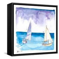Regatta with Sailboats in Fresh Caribbean Breeze-M. Bleichner-Framed Stretched Canvas