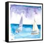 Regatta with Sailboats in Fresh Caribbean Breeze-M. Bleichner-Framed Stretched Canvas