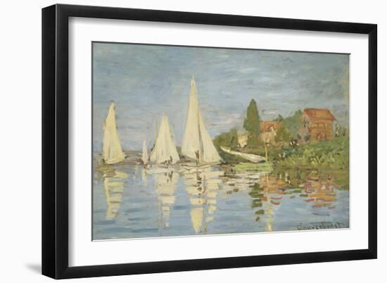 Regattas at Argenteuil, c.1872-Claude Monet-Framed Premium Giclee Print