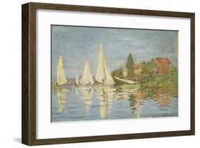 Regattas at Argenteuil, c.1872-Claude Monet-Framed Premium Giclee Print