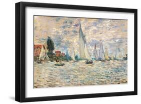 Regattas at Argenteuil-Claude Monet-Framed Art Print