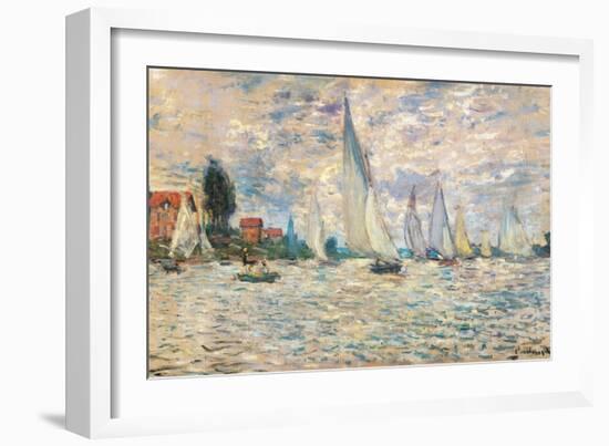 Regattas at Argenteuil-Claude Monet-Framed Art Print