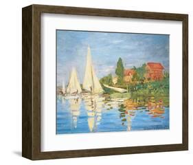 Regattas in Argenteuil-Claude Monet-Framed Art Print