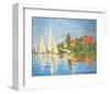 Regattas in Argenteuil-Claude Monet-Framed Art Print