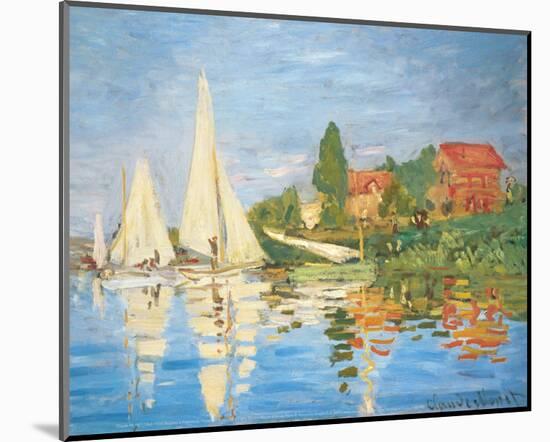 Regattas in Argenteuil-Claude Monet-Mounted Art Print