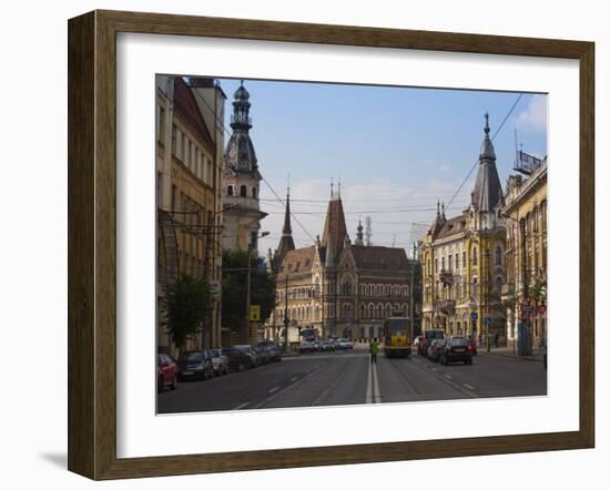 Regele Ferdinand Street, Cluj Napoca, Transylvania, Romania, Europe-Marco Cristofori-Framed Photographic Print