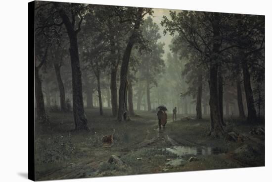 Regen Im Eichenwald, 1891-Iwan Iwanowitsch Schischkin-Stretched Canvas