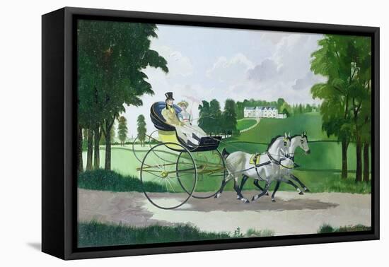 Regency Couple in a Curricle, 1960s-Doris Clare Zinkeisen-Framed Stretched Canvas