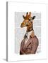 Regency Giraffe-Fab Funky-Stretched Canvas