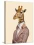 Regency Giraffe-Fab Funky-Stretched Canvas