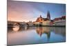 Regensburg. Cityscape Image of Regensburg, Germany during Spring Sunrise.-null-Mounted Photographic Print