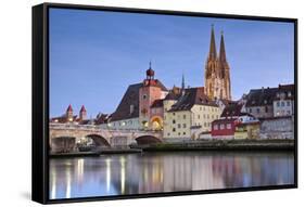 Regensburg.-rudi1976-Framed Stretched Canvas