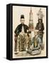 Regent of Java, His Bodyguard, and an Attendant, 1800s-null-Framed Stretched Canvas