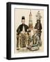 Regent of Java, His Bodyguard, and an Attendant, 1800s-null-Framed Giclee Print