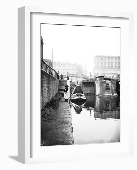 Regent's Canal at Hawley Lock, St Pancras, Camden, London, C1905-null-Framed Photographic Print