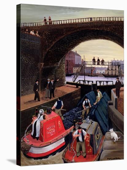 Regent's Canal Lock-Margaret Loxton-Stretched Canvas