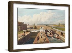 Regent's Canal, the East Entrance to the Islington Tunnel, C.1827, Engraved by John Cleghorn-Thomas Hosmer Shepherd-Framed Giclee Print