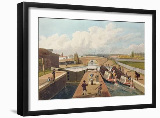 Regent's Canal, the East Entrance to the Islington Tunnel, C.1827, Engraved by John Cleghorn-Thomas Hosmer Shepherd-Framed Giclee Print