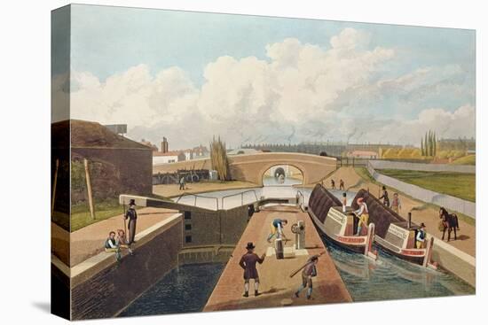 Regent's Canal, the East Entrance to the Islington Tunnel, C.1827, Engraved by John Cleghorn-Thomas Hosmer Shepherd-Stretched Canvas