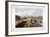 Regent's Canal, with Barges, Islington, London, 1822-John Cleghorn-Framed Giclee Print