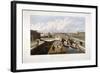 Regent's Canal, with Barges, Islington, London, 1822-John Cleghorn-Framed Giclee Print