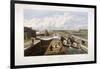 Regent's Canal, with Barges, Islington, London, 1822-John Cleghorn-Framed Giclee Print