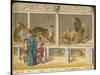 Regent's Park Zoo London Visitors Admire Lions Tigers and Other Cats-null-Mounted Art Print