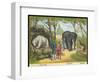 Regent's Park Zoo London Visitors Admire the White Bear the Elephant and the Kangaroo-null-Framed Art Print