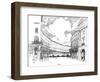 Regent's Quadrant-Joseph Pennell-Framed Premium Giclee Print