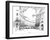 Regent's Quadrant-Joseph Pennell-Framed Giclee Print