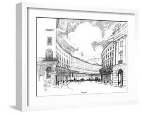 Regent's Quadrant-Joseph Pennell-Framed Giclee Print