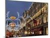 Regent Street Christmas-Charles Bowman-Mounted Photographic Print