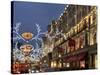 Regent Street Christmas-Charles Bowman-Stretched Canvas