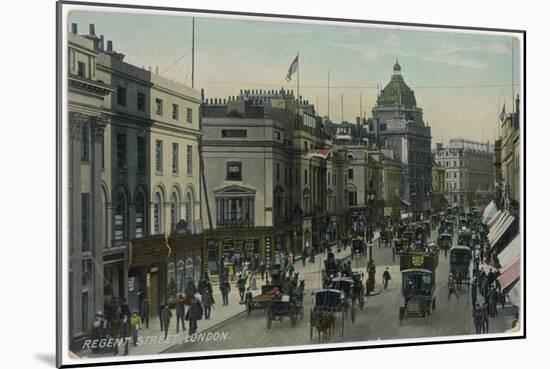 Regent Street in 1907-null-Mounted Art Print