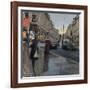 Regent Street in Rain with Taxi, 2018-Tom Hughes-Framed Giclee Print