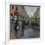 Regent Street in Rain with Taxi, 2018-Tom Hughes-Framed Giclee Print