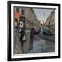 Regent Street in Rain with Taxi, 2018-Tom Hughes-Framed Giclee Print