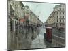 Regent Street, Rain, Looking North, 2014-Peter Brown-Mounted Giclee Print