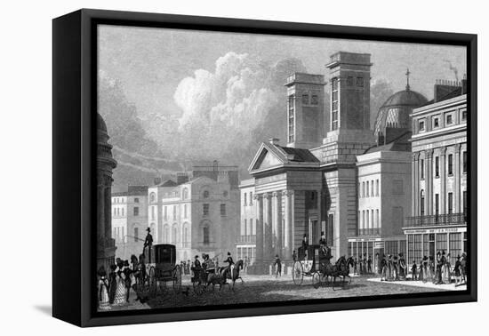 Regent Street-Thomas H Shepherd-Framed Stretched Canvas