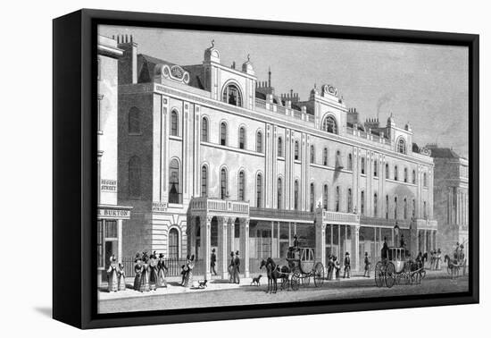 Regent Street-Thomas H Shepherd-Framed Stretched Canvas